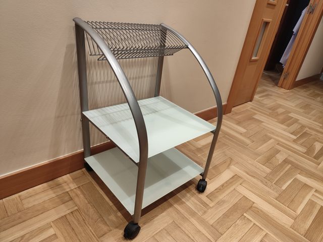 Estanteria CD metalica y cristal