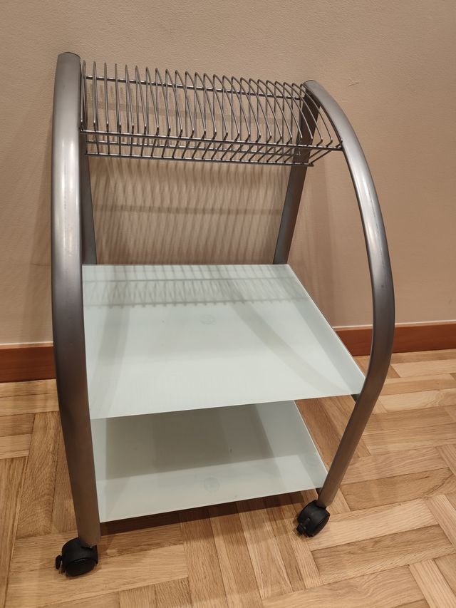 Estanteria CD metalica y cristal