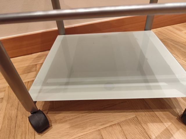 Estanteria CD metalica y cristal