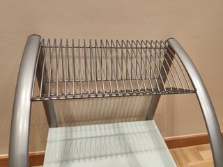 Estanteria CD metalica y cristal