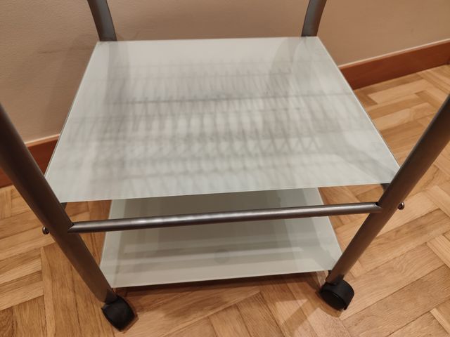 Estanteria CD metalica y cristal