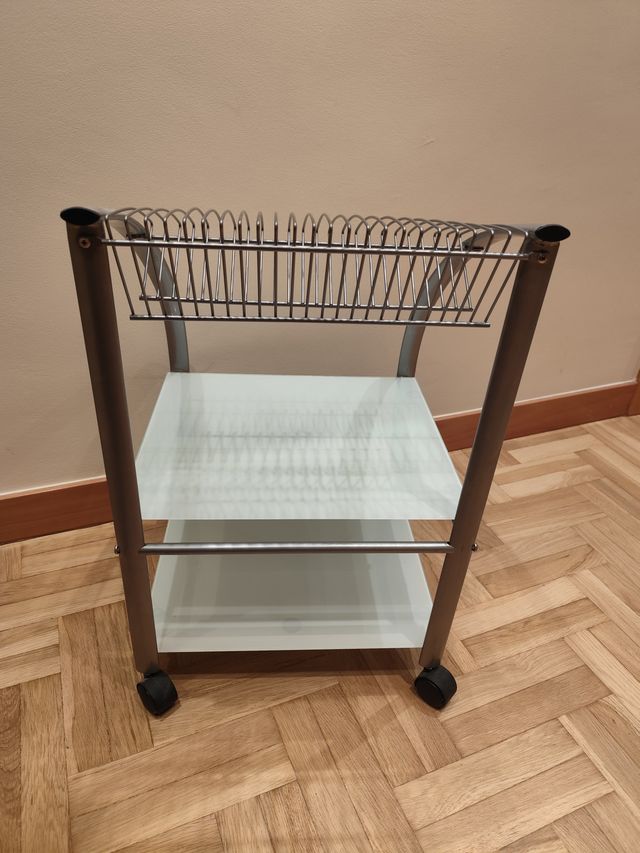 Estanteria CD metalica y cristal