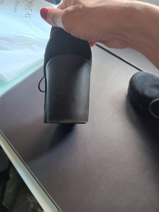 Zapatos ante negros plataforma