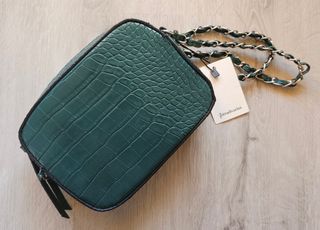 Borsa a tracolla verde Stradivarius