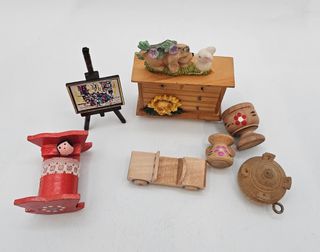 Miniature Set Casa Bambole Legno