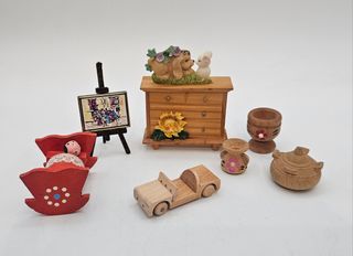 Miniature Set Casa Bambole Legno
