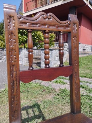 Silla descalzadora castaño antigua