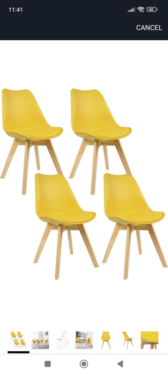 ✅Sillas Comedor Nordicas cocina Amarillas nuevas