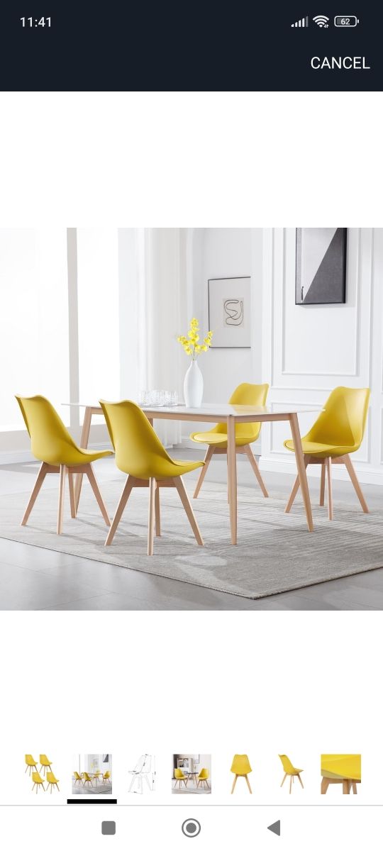 ✅Sillas Comedor Nordicas cocina Amarillas nuevas