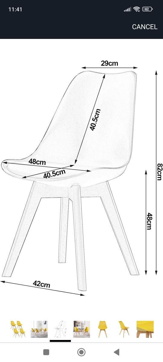 ✅Sillas Comedor Nordicas cocina Amarillas nuevas