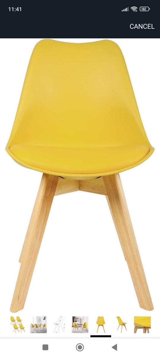 ✅Sillas Comedor Nordicas cocina Amarillas nuevas