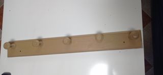 Percha Pared 5 Ganchos - Beige
