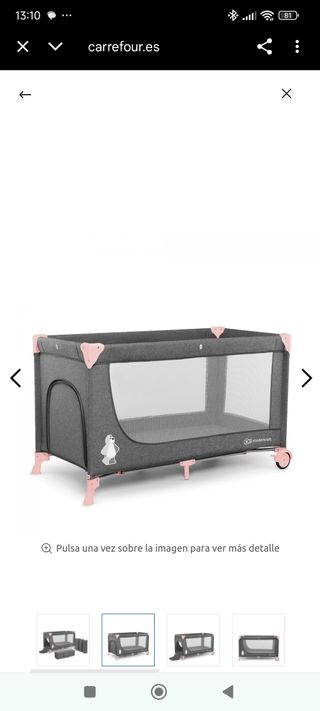Cuna viaje Kinderkraft - Rosa