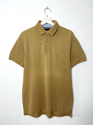 Polo Tommy Hilfiger Beige Retro Oversize Y2K