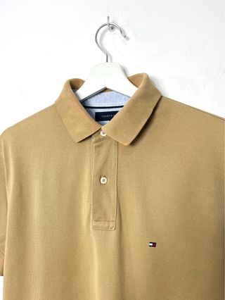 Polo Tommy Hilfiger Beige Retro Oversize Y2K