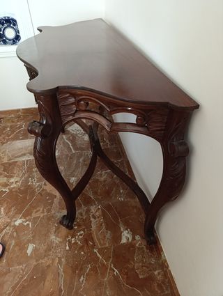 Consola Caoba maciza antigua