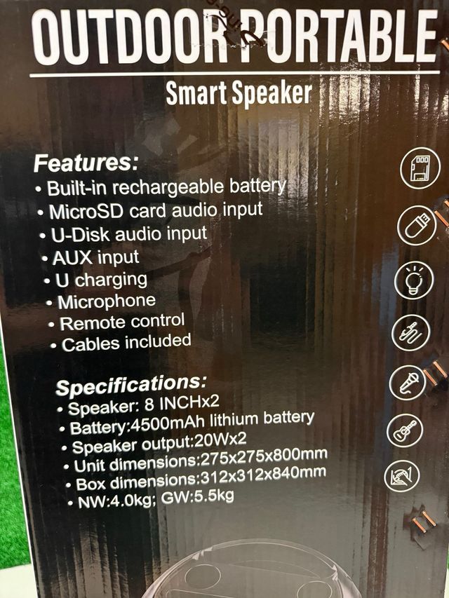 Sing-e ZQS8220S - Altavoz Portátil 18000W