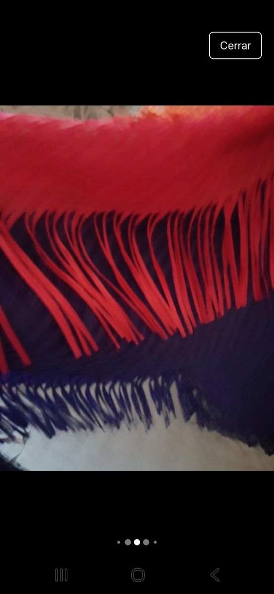 Vestido multicolor flecos