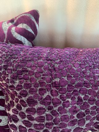 Cojines terciopelo morado-plata