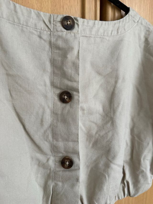 Top corto Zara beige