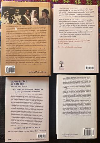 Lote de 4 libros biografia y novela