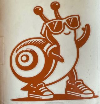 Vinilo caracol con gafas