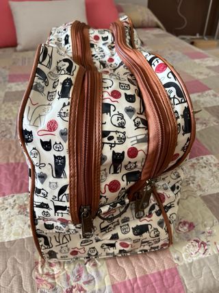 Bolsa viaje gatos - beige/marrón