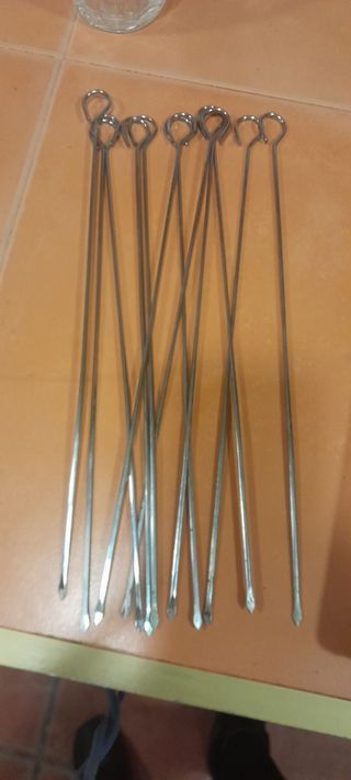 10 Pinchos Barbacoa Acero
