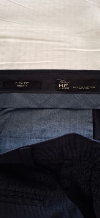Traje Slim Fit Mango - Azul