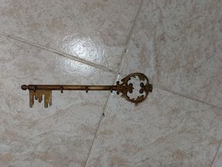 Portachiavi Chiave Ottone Antico