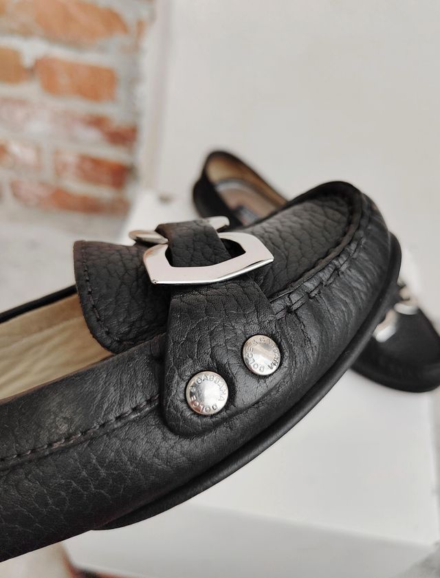 Dolce & Gabbana Logo Brown Loafers Driving Slip-on