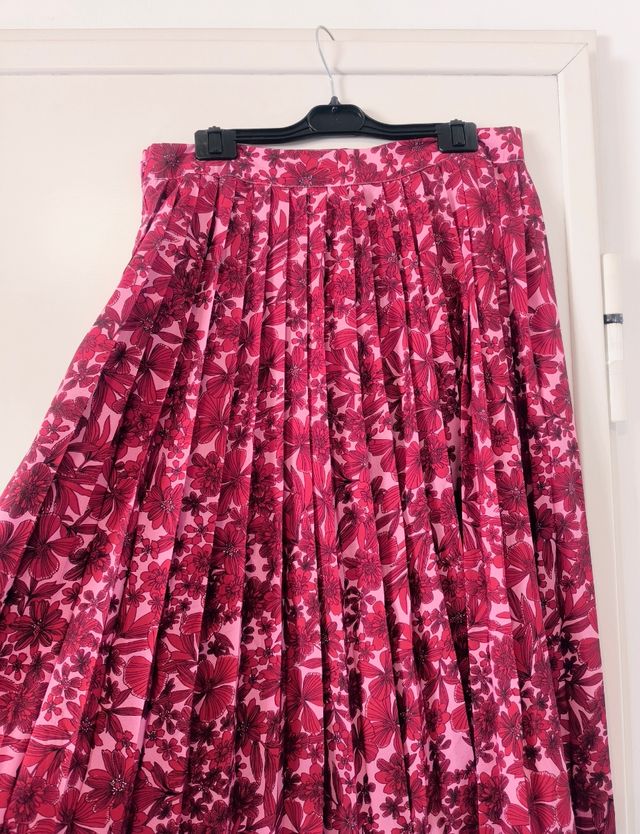 Falda plisada floral XL