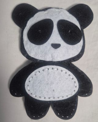 Panda fieltro artesanal