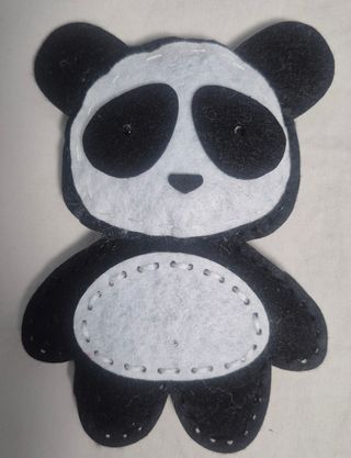 Panda fieltro artesanal