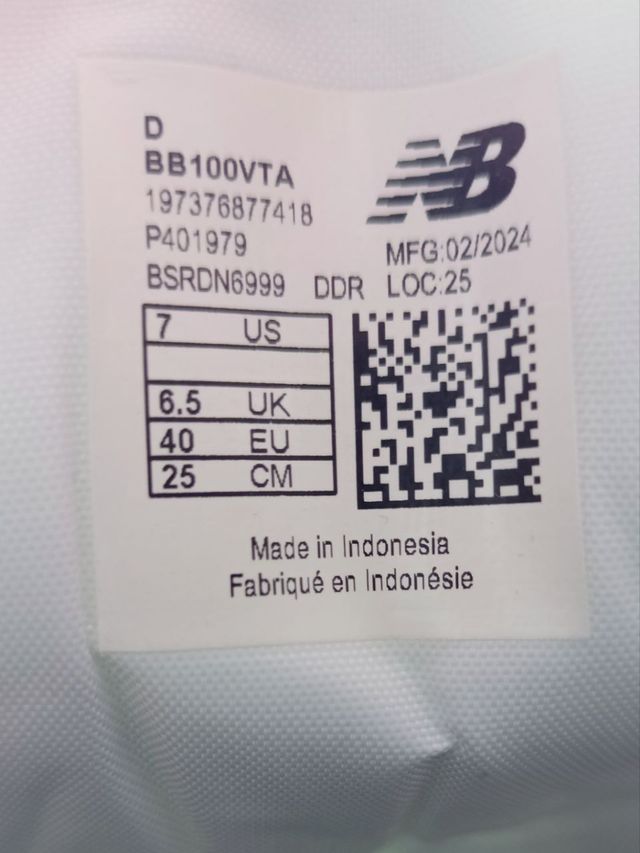 Zapatillas New Balance BB100 talla 40