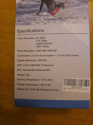 Cámara Deportiva 4K