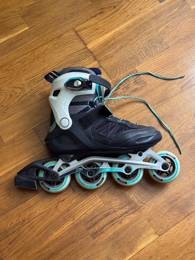 Patines Línea Oxelo Roller Fitness FIT500 Negro