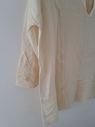Blusa Zara beige talla S