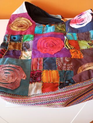 Bolso bandolera multicolor 100% algodón