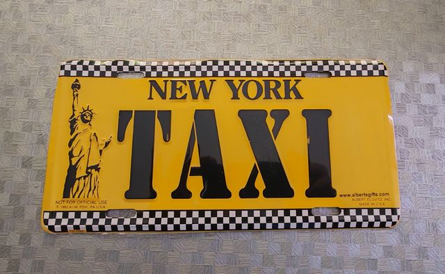 Matrícula decorativa de Taxi de New York.