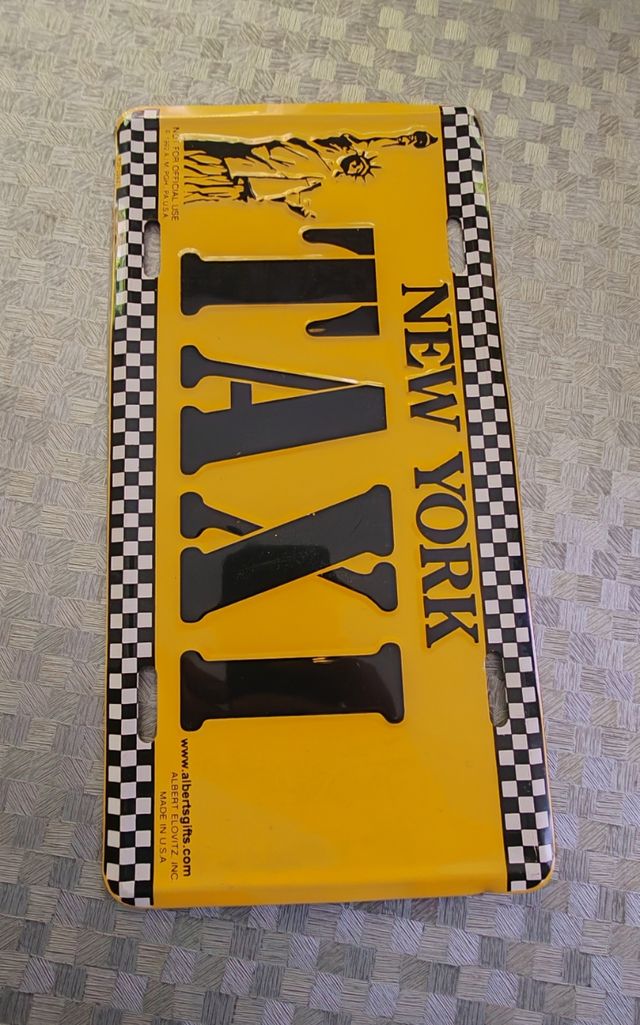 Matrícula decorativa de Taxi de New York.