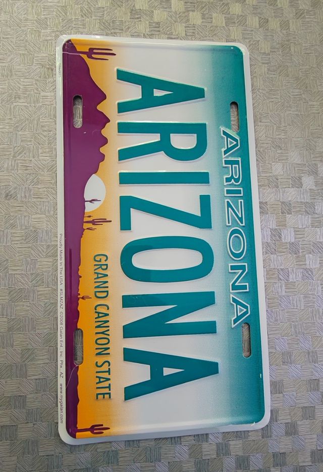 Matrícula decorativa Arizona.