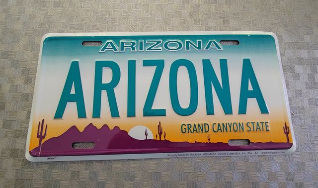 Matrícula decorativa Arizona.