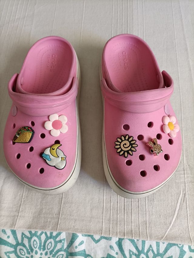 Crocs plataforma rosa W5 34-35