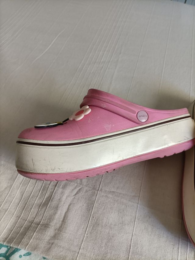 Crocs plataforma rosa W5 34-35