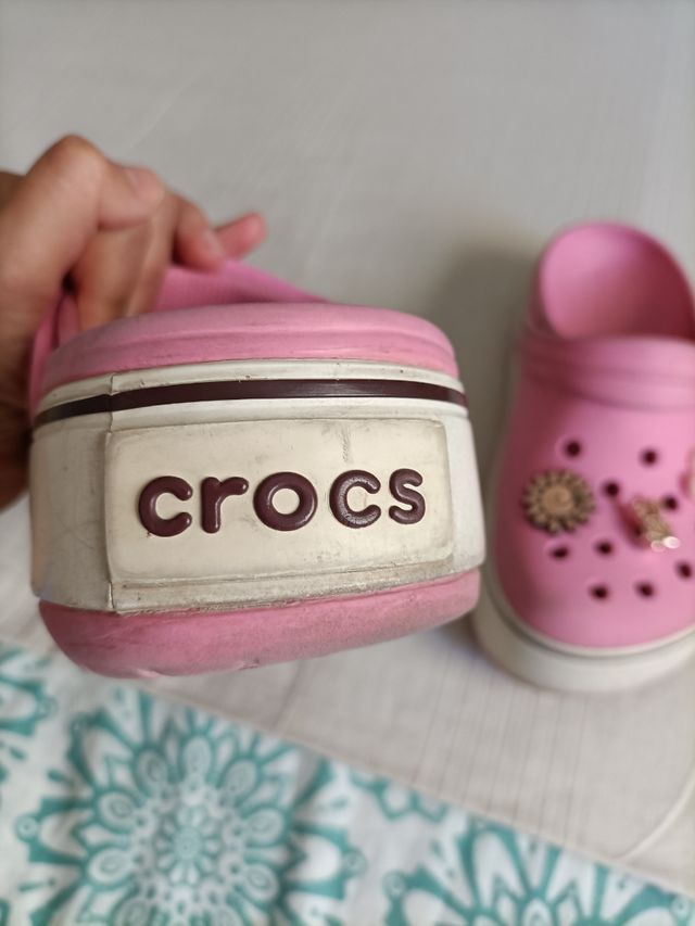 Crocs plataforma rosa W5 34-35
