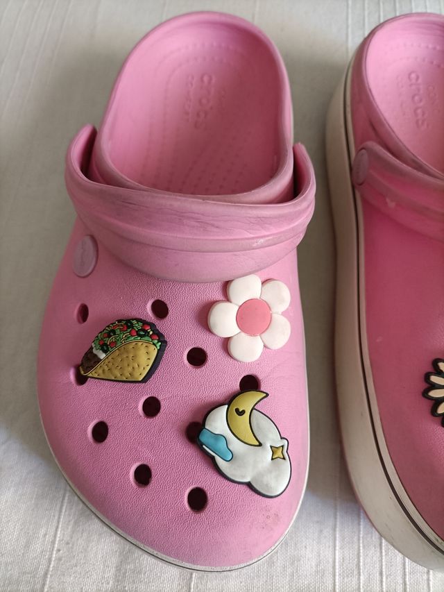 Crocs plataforma rosa W5 34-35