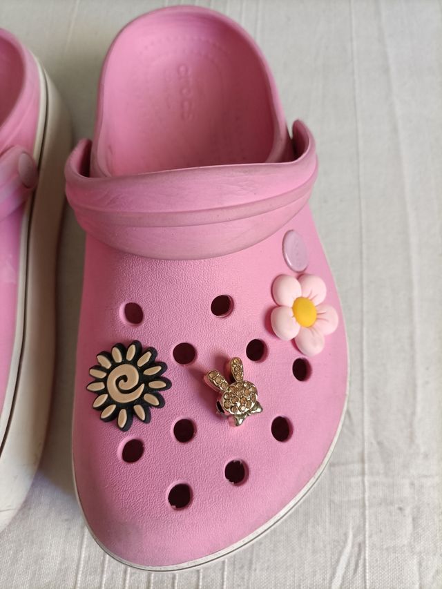 Crocs plataforma rosa W5 34-35