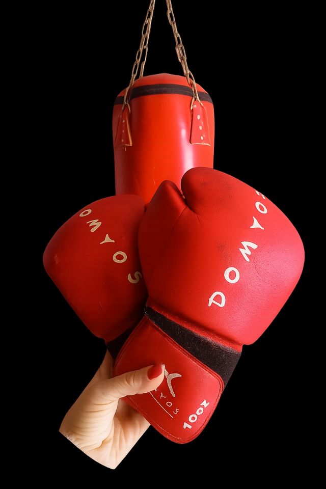 Saco boxeo Domyos + guantes