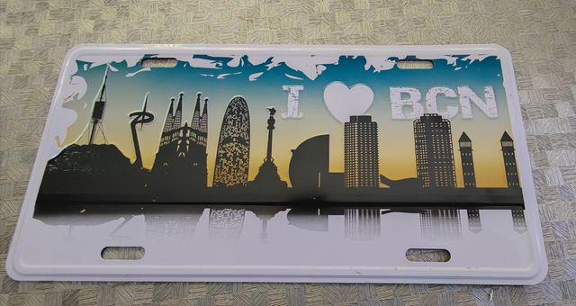 Matrícula decorativa Barcelona.